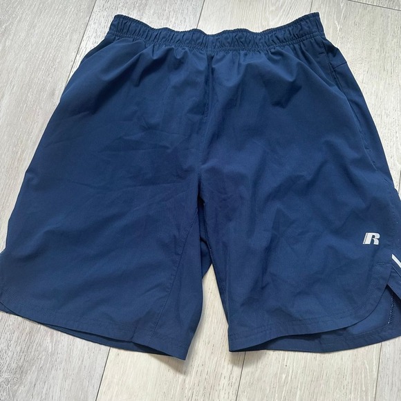 Russel athletic men's training shorts‎ dri-power 360 navy medium pockets lined - Picture 1 of 7